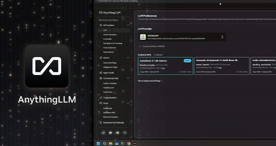 NVIDIA RTX AI PC로 AnythingLLM에서 LLM 실행 속도 향상
